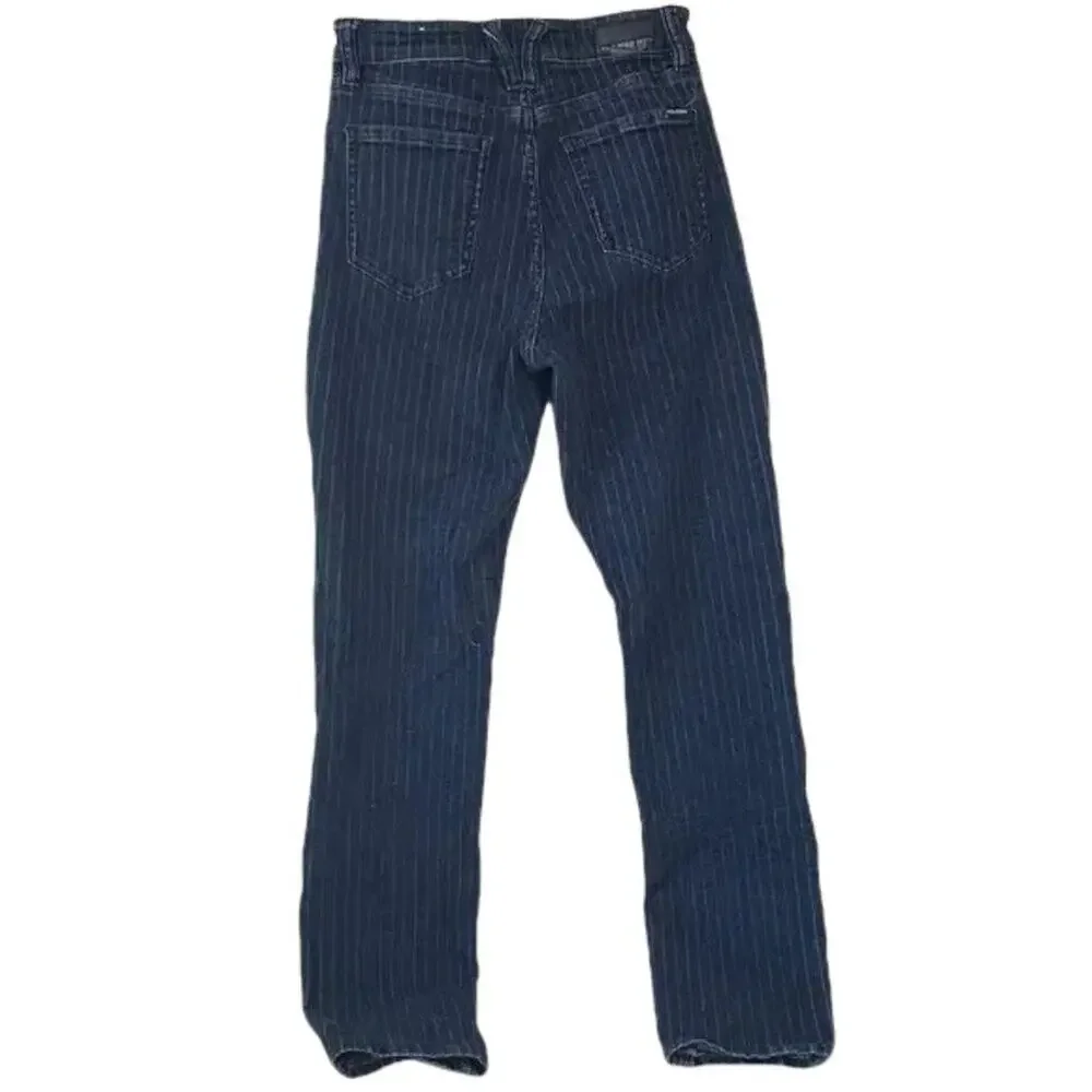 Volcom High Rise Dark Blue Striped Jeans